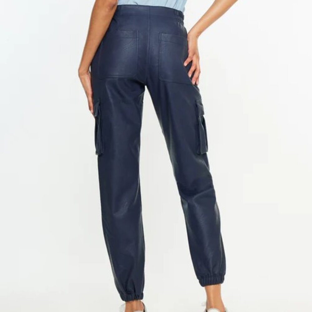 NWT Kancan Nelly High Rise Faux Leather Cargo Joggers - Picture 10 of 10
